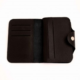 کیف پول چرم طبیعی جیبی مردانه طرح فلوتر مشکی کد 127