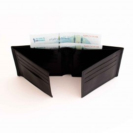 کیف پول چرم طبیعی جیبی مردانه طرح ناپا مشکی کد 128