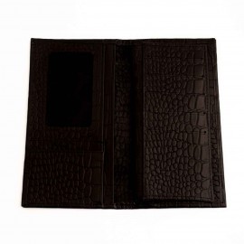 کیف پول چرم طبیعی کتی طرح درسا مشکی کد 129