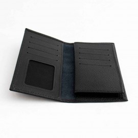 کیف پول چرم طبیعی کتی طرح فلوتر مشکی کد 134