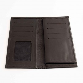 کیف پول چرم طبیعی کتی طرح ناپا مشکی کد 135