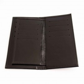 کیف پول چرم طبیعی کتی طرح ناپا مشکی کد 135