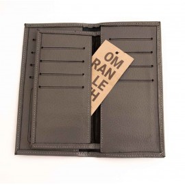 کیف پول چرم طبیعی کتی طرح فلوتر طوسی کد 138