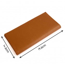 کیف پول چرم طبیعی کتی طرح فلوتر عسلی کد 141