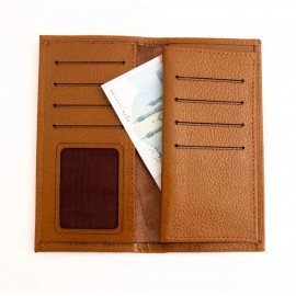 کیف پول چرم طبیعی کتی طرح فلوتر عسلی کد 141