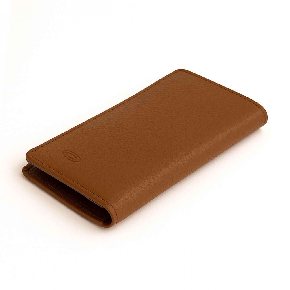 کیف پول چرم طبیعی کتی طرح مینیک فلوتر عسلی کد 142