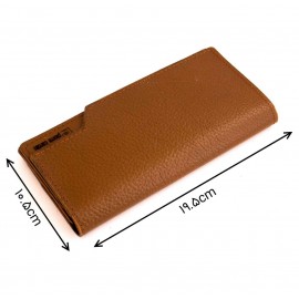 کیف پول چرم طبیعی کتی طرح فلوتر عسلی کد 144