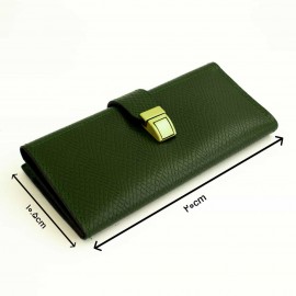 کیف پول چرم طبیعی کتی طرح فلوتر یراق چرم سبز کد 151