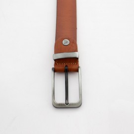 کمربند چرم طبیعی گاومیش مردانه عسلی3.5 سانتی کد ho-6002 به طول 105 سانتیمتر