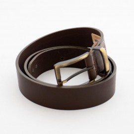 کمربند چرم طبیعی گاومیش مردانه قهوه‌ای 3.5 سانتی کد br-6006 به طول 120 سانتیمتر