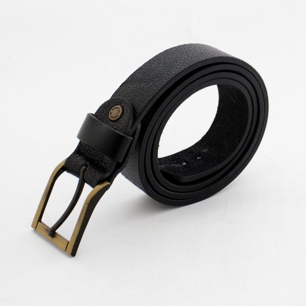 کمربند چرم طبیعی گاومیش مردانه مشکی 3.5 سانتی کد bl-6012 به طول 115 سانتیمتر