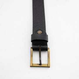 کمربند چرم طبیعی گاومیش مردانه مشکی 3.5 سانتی کد bl-6012 به طول 115 سانتیمتر