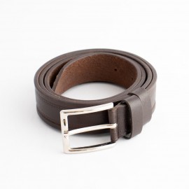 کمربند چرم طبیعی گاومیش کلاسیک مردانه قهوه ای 3.5 سانتی کد br-6019 به طول 125 سانتیمتر