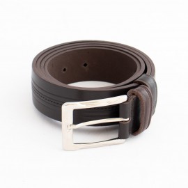 کمربند چرم طبیعی گاومیش کلاسیک مردانه قهوه ای 3.5 سانتی کد br-6021 به طول 130 سانتیمتر