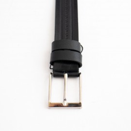 کمربند چرم طبیعی گاومیش کلاسیک مردانه مشکی 3.5 سانتی کد bl-6022 به طول 110 سانتیمتر
