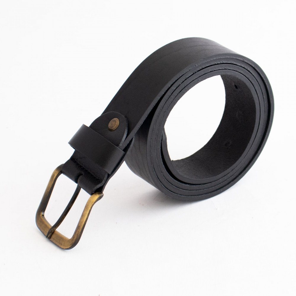 کمربند چرم طبیعی گاومیش مردانه مشکی 4 سانتی کد bl-6029 به طول 130 سانتیمتر