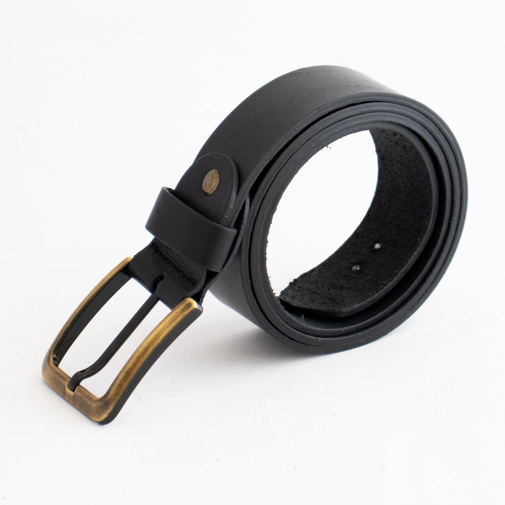 کمربند چرم طبیعی گاومیش مردانه مشکی 4 سانتی کد bl-6032 به طول 120 سانتیمتر