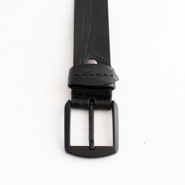 کمربند چرم طبیعی گاومیش مردانه مشکی 4 سانتی کد bl-6036 به طول 120 سانتیمتر