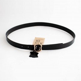 کمربند چرم طبیعی گاوی زنانه مشکی کرکدیلی 2.5 سانتی کد bl-6037 به طول 110 سانتیمتر