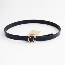 کمربند چرم طبیعی گاوی زنانه سرمه ای کرکدیلی 2.5 سانتی کد bl-6039 به طول 94 سانتیمتر