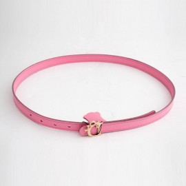 کمربند چرم طبیعی گاوی زنانه صورتی فلوتر 2.5 سانتی کد bl-6043 به طول 115 سانتیمتر