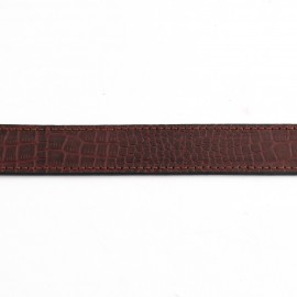 کمربند چرم طبیعی گاوی مردانه زرشکی 3.5 سانتی طرح کرکودیل کد bl-6047 به طول 128 سانتیمتر