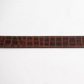 کمربند چرم طبیعی گاوی مردانه اناری 3.5 سانتی طرح کرکودیل کد bl-6048 به طول 131 سانتیمتر