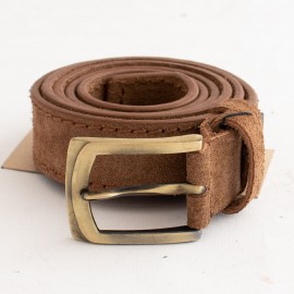 کمربند چرم طبیعی گاوی نبوک مردانه عسلی 3.5 سانتی دستدوز کد bl-6052 به طول 128 سانتیمتر