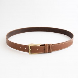 کمربند چرم طبیعی گاوی مردانه فلوتر عسلی 3.5 سانتی کد bl-6058 به طول 130 سانتیمتر