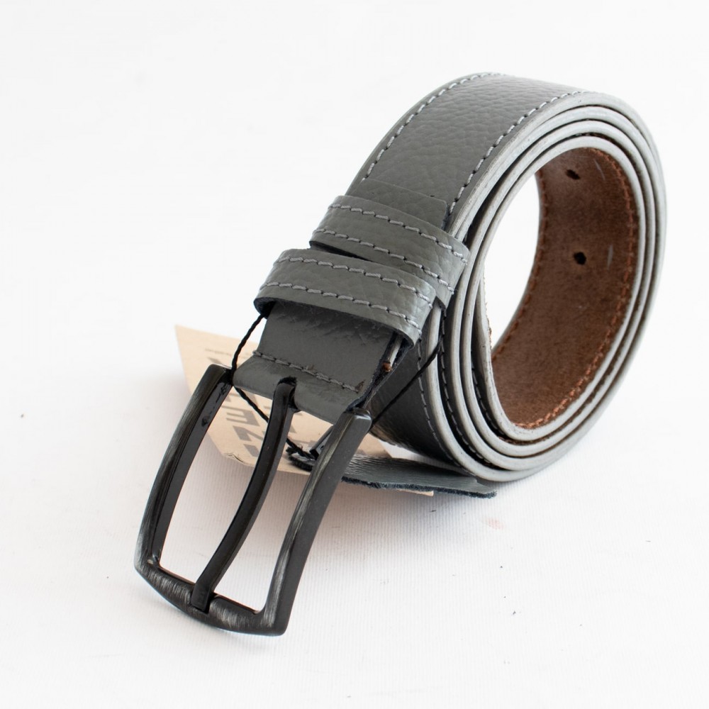 کمربند چرم طبیعی گاوی مردانه فلوتر طوسی 3.5 سانتی کد bl-6059 به طول 118 سانتیمتر