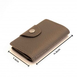 جاکارتی چرم طبیعی طرح فلوتر طوسی کد 144