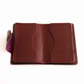 جاکارتی چرم طبیعی طرح فلوتر زرشکی کد 147