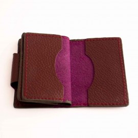 جاکارتی چرم طبیعی طرح فلوتر زرشکی کد 147