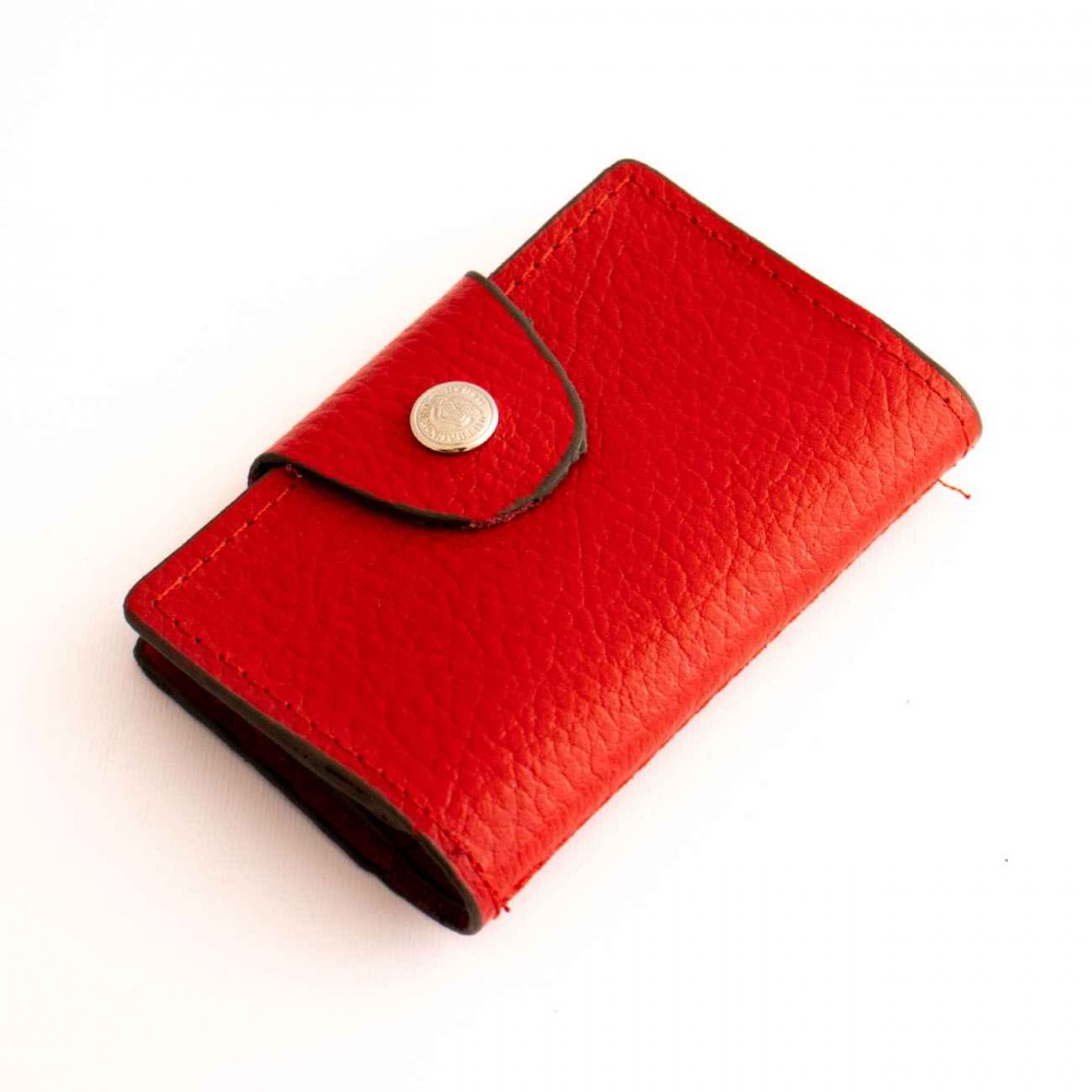 جاکارتی چرم طبیعی طرح فلوتر قرمز کد 148