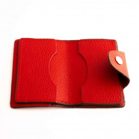 جاکارتی چرم طبیعی طرح فلوتر قرمز کد 148