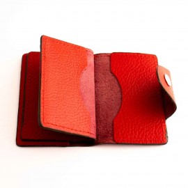 جاکارتی چرم طبیعی طرح فلوتر قرمز کد 148