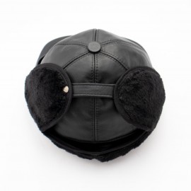 کلاه چرم طبیعی زمستانی خزدار مشکی مدل آترین Atrin