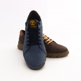 کفش چرم طبیعی مردانه اسپرت طرح تیمبرلند آبی