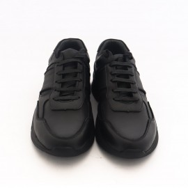 کفش چرم طبیعی مردانه اسپرت مدل آیدین مشکی