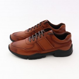 کفش چرم طبیعی مردانه اسپرت مدل آیدین عسلی