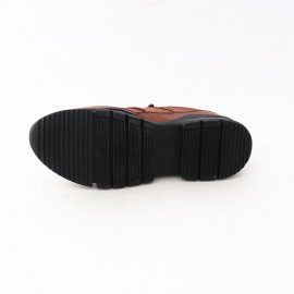 کفش چرم طبیعی مردانه اسپرت مدل آیدین عسلی