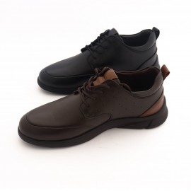 کفش چرم طبیعی مردانه راحتی مدل ارشیا قهوه‌ای arshia