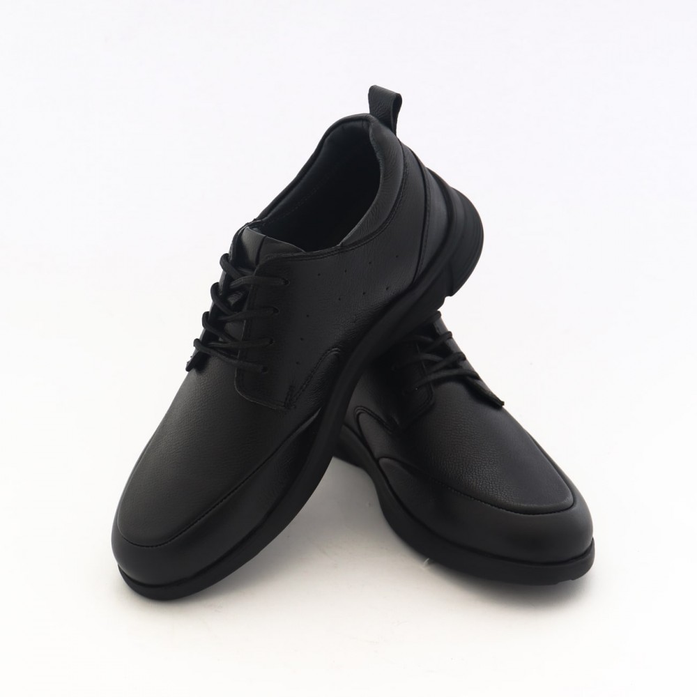 کفش چرم طبیعی مردانه راحتی مدل ارشیا مشکی arshia