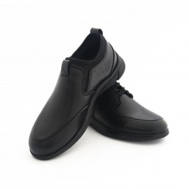 کفش چرم طبیعی مردانه راحتی مدل آرشام مشکی arsham