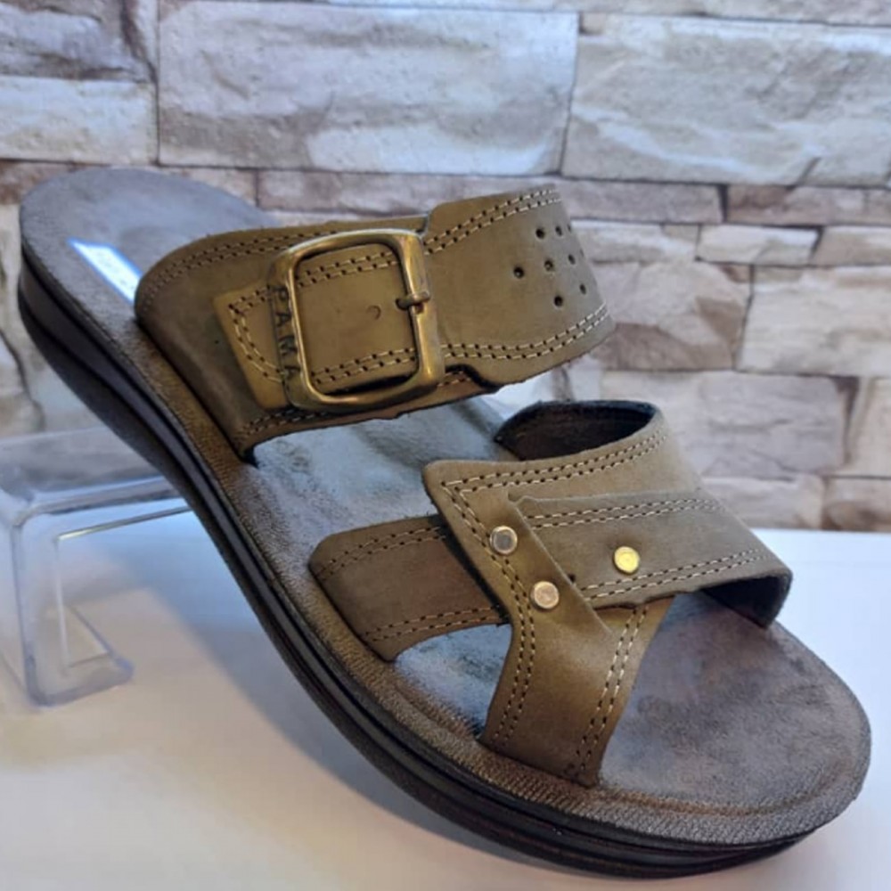 صندل چرم طبیعی مردانه مدل آراز فیلی