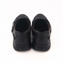 کفش چرم طبیعی مردانه تابستانی مدل آراز مشکی