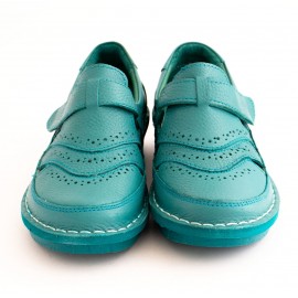 کفش طبی چرم طبیعی زنانه تابستانی مدل پریا آبی paria