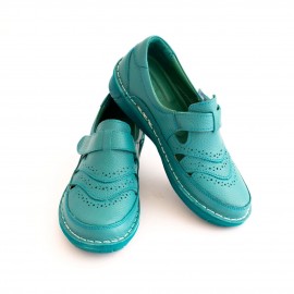 کفش طبی چرم طبیعی زنانه تابستانی مدل پریا آبی paria