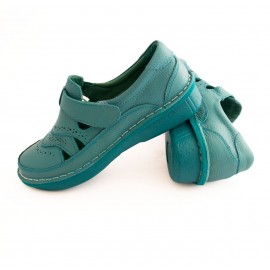 کفش طبی چرم طبیعی زنانه تابستانی مدل پریا آبی paria