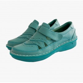 کفش طبی چرم طبیعی زنانه تابستانی مدل پریا آبی paria